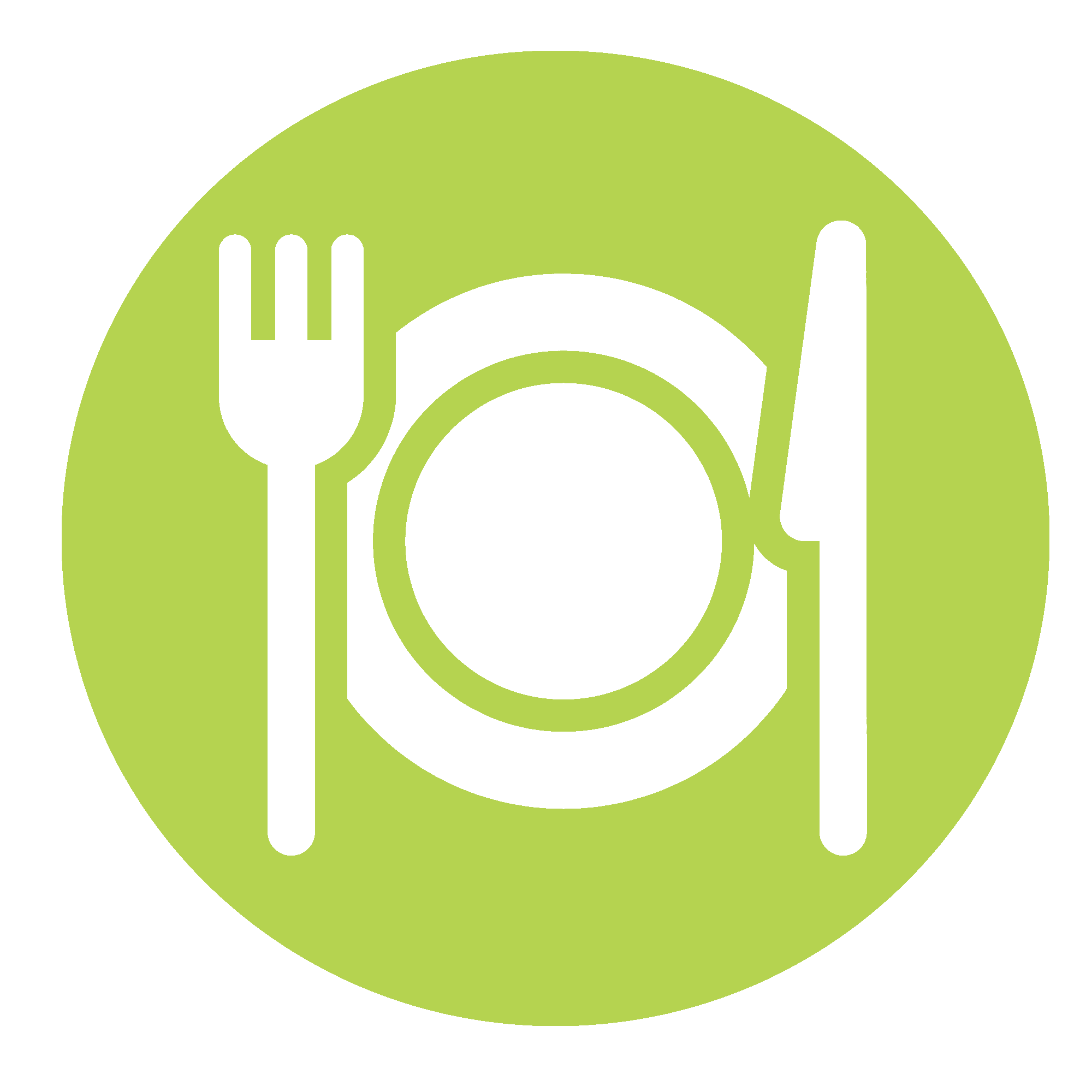 Teller mit Gabel und Messer